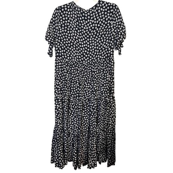 Madewell Marlow Navy Ditsy Floral Midi Dress Size 0 NWT - Picture 3 of 5